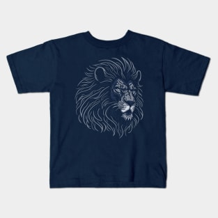 Majestic Lion Head - night Kids T-Shirt